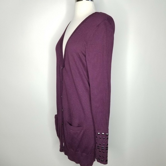 Edge Jen Rade Studded Long Sleeve Long Cardigan - Picture 4 of 4